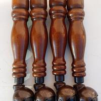 4 gambe antiche con ruote legno massello mobili