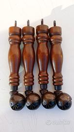 4 gambe antiche con ruote legno massello mobili