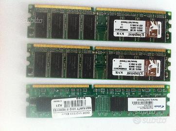 DDR1Gb (2 slot da 512 mb ) Kingston +DDR 512MB