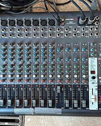 mixer+casse+ mic wireless+ stativi+ cavi