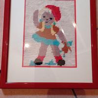 Lotto quadri bambini vintage punto e croce