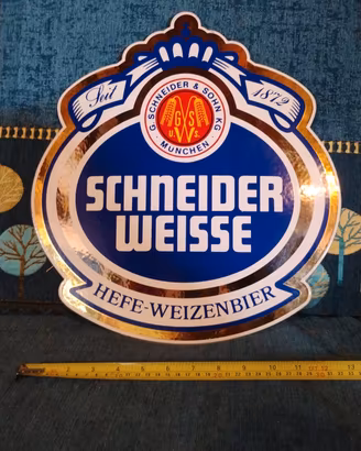 insegna vintage Birra Schneider Weisse 