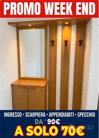 Mobile ingresso con scarpieraspecchio appendi