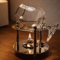 Scaldabrandy vintage argentato – mobile bar / arre