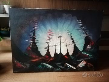 Quadro olio su tela con certificato autenticità