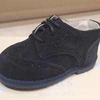 Scarpe bimbo camoscio blu n. 19 lacci