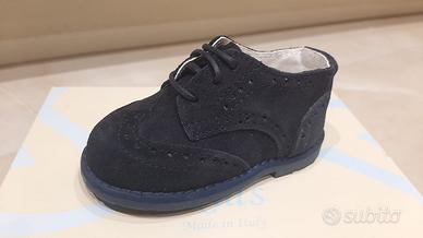 Scarpe bimbo camoscio blu n. 19 lacci