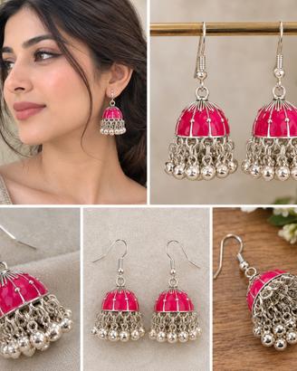 Orrechani pakistani rose e argento