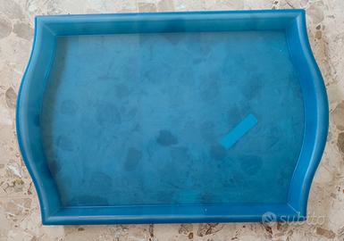 2 vassoi plastica blu