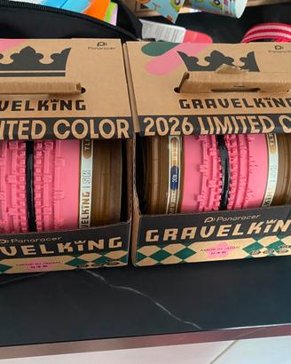Coppia gravelking LMTD pink 700x40