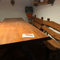 Tavolo antico in legno massello fatto a mano