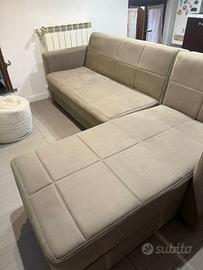 Divano beige 2 posti più sceslong