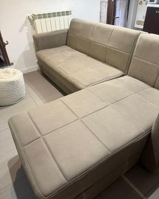 Divano beige 2 posti più sceslong