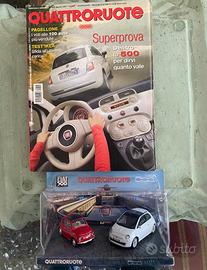 Modellini Fiat 500 Quattroruote con rivista