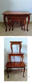 Set 3 tavolini annidamento in legno