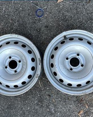 2 - CERCHI IN LAMIERA RENAULT 5,5X14 4X100 ET36 CB