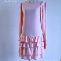 Vestito rosa a balze anni 60