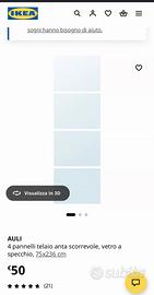 vetro a specchio Auli ikea