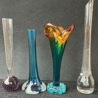 4 vasetti in vetro da fiori leggi descrizione