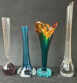 4 vasetti in vetro da fiori leggi descrizione