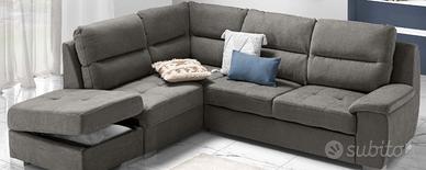 Divano letto modello LOTO grigio/verde angolare