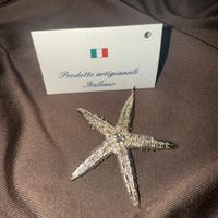 Stella marina vera placcata in argento 925%