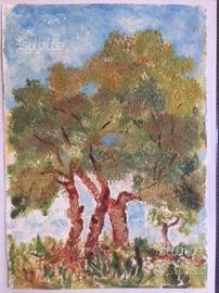 Olio su cartoncino - Scaletta