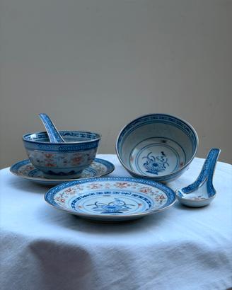 Set di porcellane cinesi "chicco di riso"