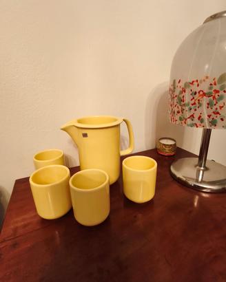 CERAMICHE ROMETTI CARAFFA E 4 BOCCALI  