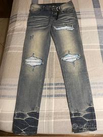 Jeans Amiri Blu Strappati Nuovi con Cartellino - S
