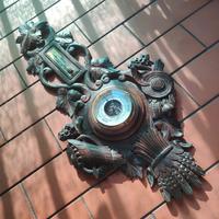 Barometro e termometro francese in legno '900