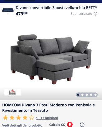 DIVANO CON CHAISE LONGUE