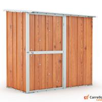Box casetta giardino Acciaio 174x100 fin legno