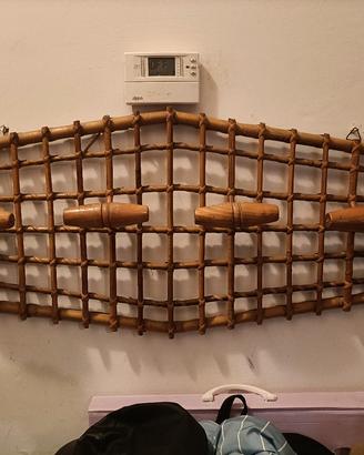 appendi abiti rattan anni 60