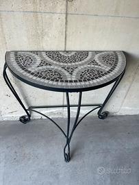 Mesa di giardino in mosaico stabile in ferro