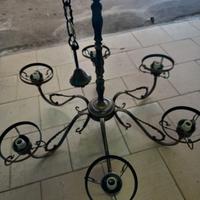 Lampadario anni 60 con appliques