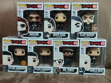 Set Completo 7 Funko Pop Mr. Robot con Chase