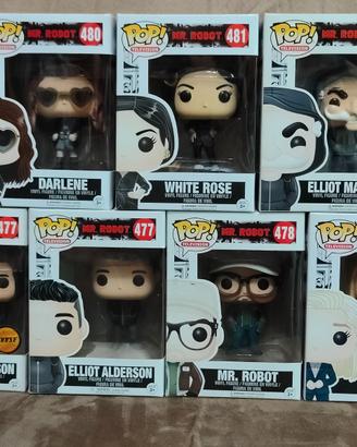 Set Completo 7 Funko Pop Mr. Robot con Chase