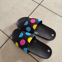 Ciabatte gomma nere - multicolor - n.40 da donna