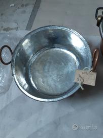 padelle, ruoti e paiolo in rame 