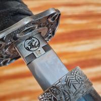 Katana nera artigianale non affilata