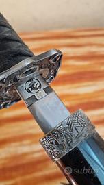 Katana nera artigianale non affilata