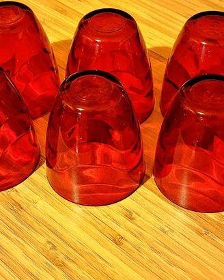 Set 6 bicchieri rosso