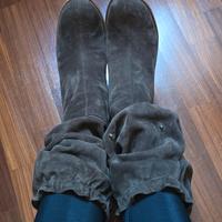 Stivali in camoscio marrone donna- Alysi 