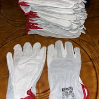 6 Guanti da lavoro in cuoio taglia 10