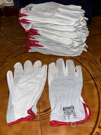 6 Guanti da lavoro in cuoio taglia 10