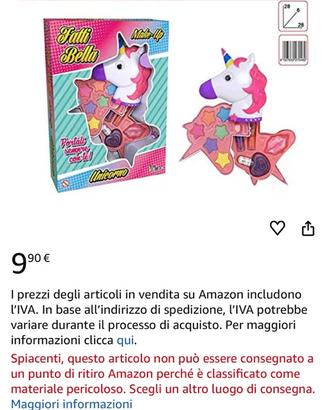 Toys FATTI BELLA SET MAKE UP UNICORNO