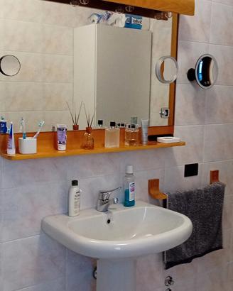 Specchio per bagno con mensola.