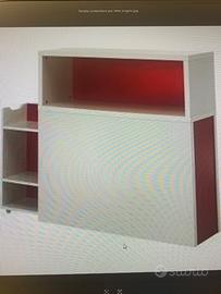 Testata contenitore per letto singolo bianca