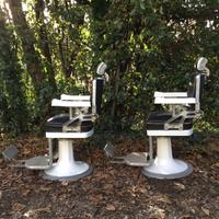 Poltrone barbiere ghisa anni 40 metallo smaltat